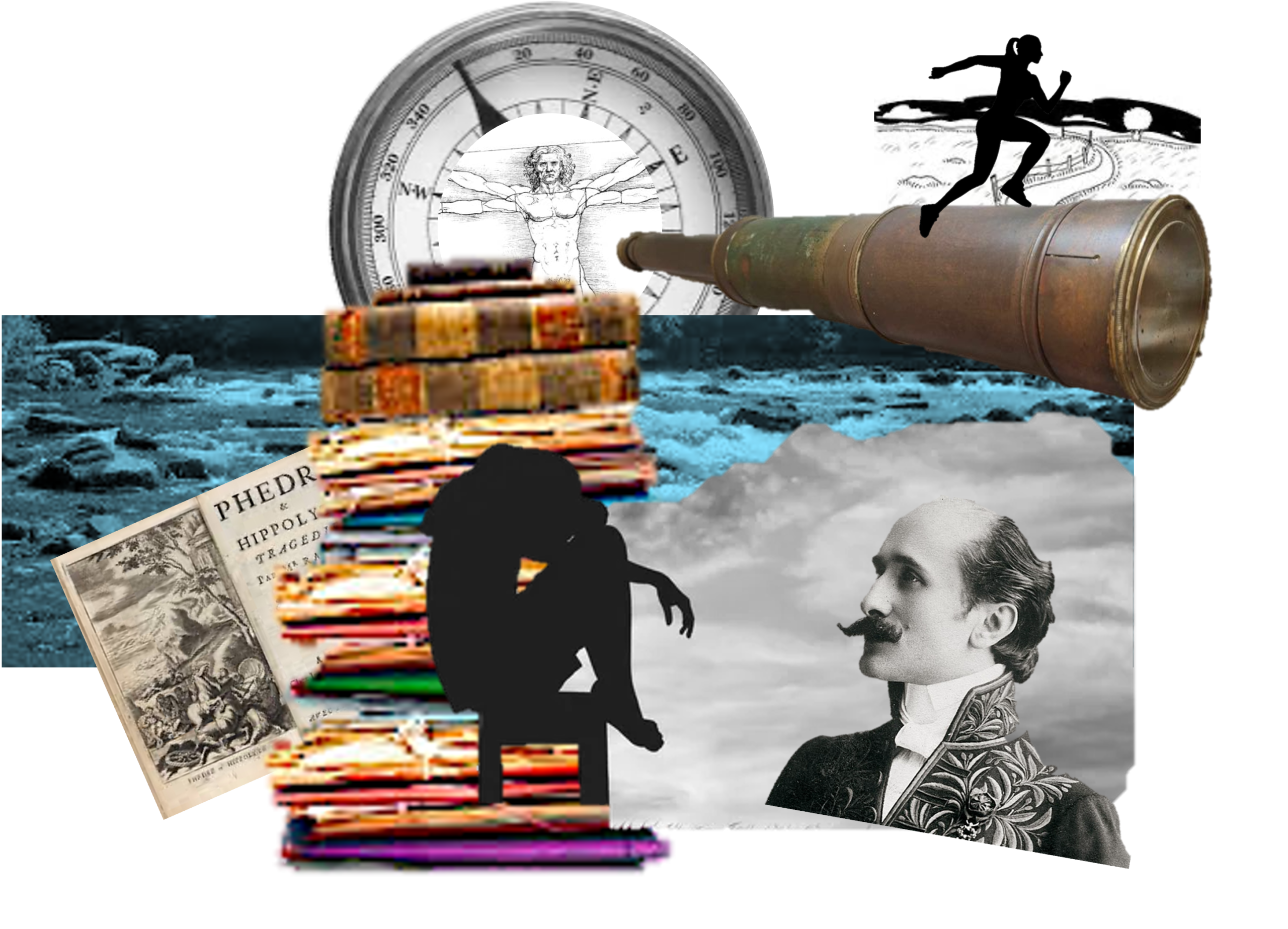 Collage numérique illustrant la pratique de l'hypnose au temps du burn out